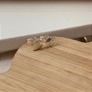 Brincos Coração Liso 7mm Prata 925 - BPR776