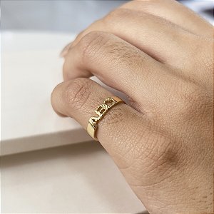 Anel ABC Semijoia 18K -MA147