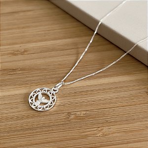 Gargantilha com Pingente Espirito Santo Prata 925 - CPR779