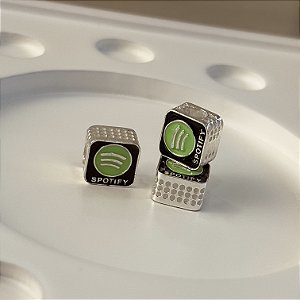 Berloque Separador Spotify Resinado Prata 925 - PDI145