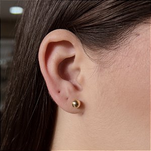 Brincos de Bolas 6mm Semijoias 18k - MB1009