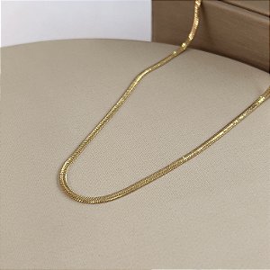 Gargantilha Fio Laminado com 2mm Semijoias 18k - MC836