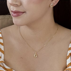 Conjunto Cravejado com Zircônias Semijoia 18k - MCJ98