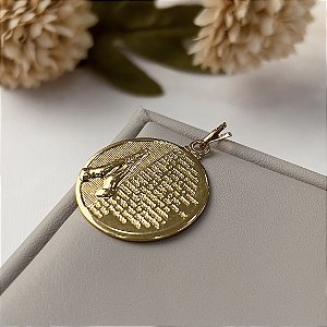 Pingente Mandala Pai Nosso Semijoia 18k - MPI97