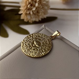 Pingente Espirito Santo com Frases Semijoia 18k - MPI98
