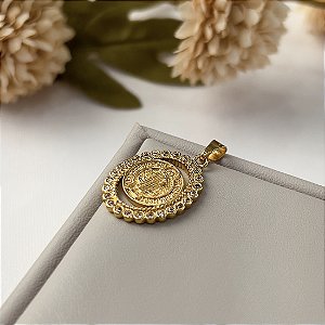 Pingente São Bento Semijoia 18k - MPI101