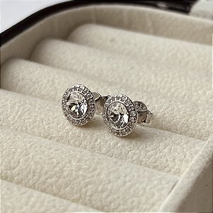 Brincos com Pedras Swarovski Prata 925 com Rodio - BPR811