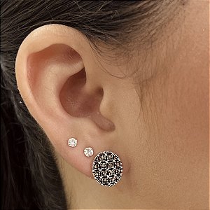 Brincos Cravejados com Marcassitas Prata 925 Bali cor envelhecida - BPR813