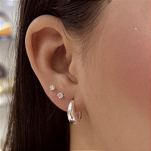 Argolas Abauladas 14mm Prata 925 - BPR856