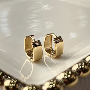 Argolas Quadrada Semijoias 18k - MB103
