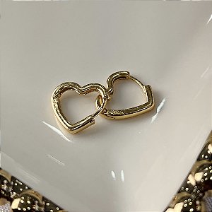 Argolas Coração Semijoias 18k - MB1041