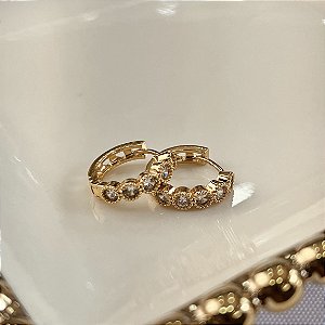 Argolas com Pedra de Zircônia Semijoias 18k - MB1200