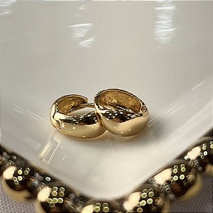 Argolas Abaulada Semijoias 18k - MB1102