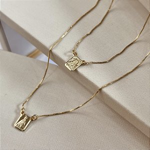 Escapulário N.Sra Aparecida Semijoia 18k - MC1011