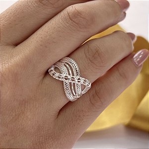 Anel Entrelaçado Prata 925 - APR276