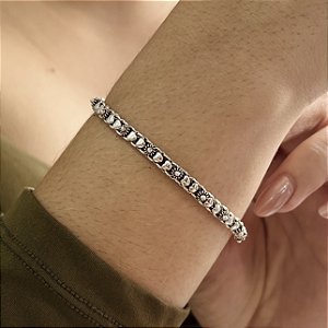 Pulseira de Bali Pikun com Flor e Coração Prata 925 - PPR538