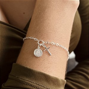 Pulseira Nossa Senhora Aparecida Prata 925 - PPR542