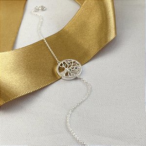 Pulseira Árvore da Vida com Zircônias Coloridas Prata 925 - PPR558
