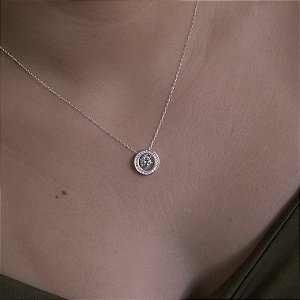 Gargantilha Cravejada com Zircônia Prata 925 - CPR825