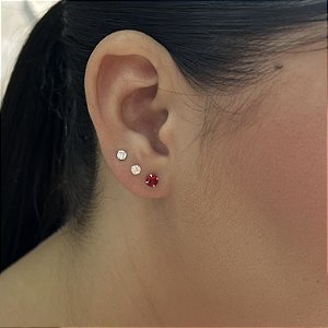 Brincos Infantil com Tarraxa Baby Prata 925 - BPR881