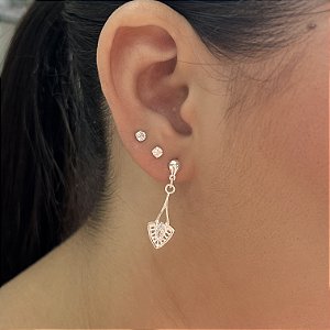 Brincos Pendurados com Zircônia Prata 925 - BPR880