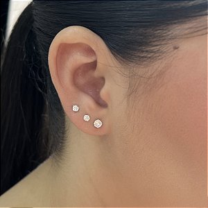 Brincos Infantil com Tarraxa Baby Prata 925 - BPR884