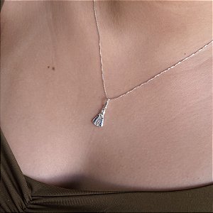 Gargantilha Nossa Senhora Aparecida com Zircônias Prata 925 - CPR838