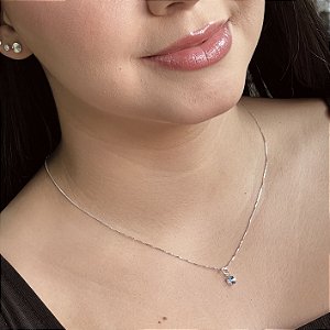 Conjunto Pedra Swaroviski Furta Cor Prata 925 - CJPR115