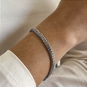 Pulseira Bali Pikun Pipoca Quadrada Prata 925 - PPR595