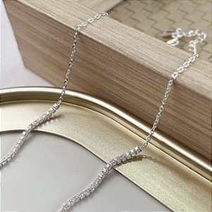 Gargantilha Riviera Cravejada Prata 925 - CPR857