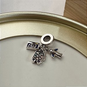 Berloque Viagem Prata 925 com Ródio - PDI171