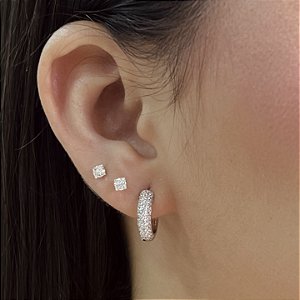 Argolas Cravejada Prata 925 com Ródio - 15mm - BPR916