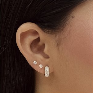 Argolas Cravejada Prata 925 - BPR918