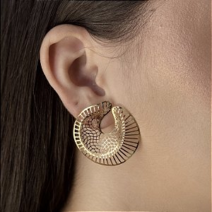 Brincos Maxi Espiral Semijoias 18k - MB1055