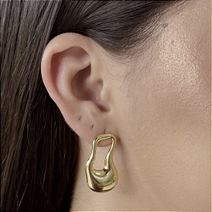 Brincos Orgânicos Semijoias 18k - M5B133