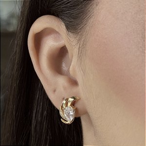 Brincos Asas com Gota em Zircônia Semijoias 18k - M5B120