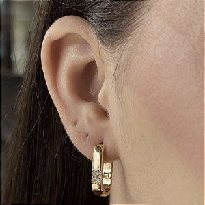 Argolas Samara com Zircônias Semijoias 18k - M5B27