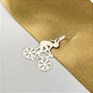 Pingente Bike Ciclista Prata 925 - PIPR23