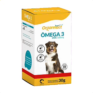 Suplemento Ômega 3 Dog 1000mg 30 Comprimidos Organnact