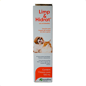 Limp & Hidrat Solução Otológica para Cães e Gatos 100 ml Ouro Fino