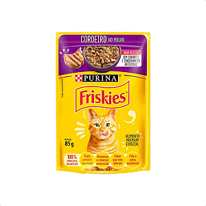 Ração Úmida Friskies Gatos Adultos Cordeiro ao Molho 85g
