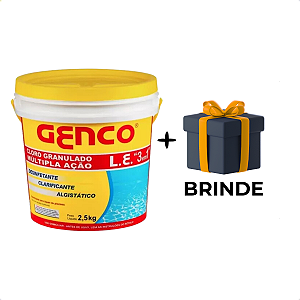 Cloro Granulado Genco L.E. Múltipla Ação 3 em 1 – 2,5kg + Brinde