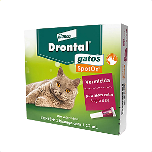 Vermífugo Drontal Spot-On para Gatos 5 a 8kg – 1 Bisnaga de 1,12ml