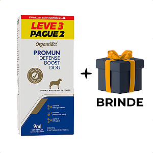Promun Defense Boost Dog Compre 2 Leve 3 Organnact 9ml + Brinde