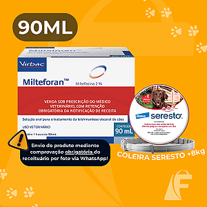 Milteforan 90ml Virbac + Coleira Seresto Grande