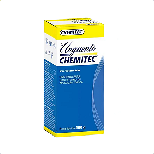 Pomada Cicatrizante Unguento Chemitec – Uso Veterinário com Óxido de Zinco
