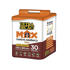 Tapete Higiênico Great Pets Ultra Seção Branco Max 90x90cm com 30 Unidades