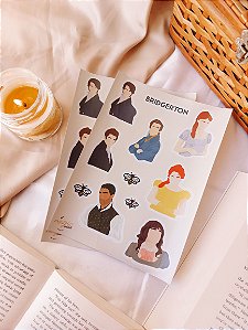 Cartela de adesivos Bridgertons