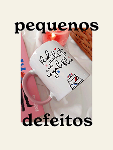 *PEQUENOS DEFEITOS* Caneca Vermelho, Branco e Sangue Azul