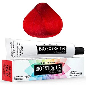 Coloração Bio Extratus Color 60ml 8.66 Louro Claro Vermelho Intenso